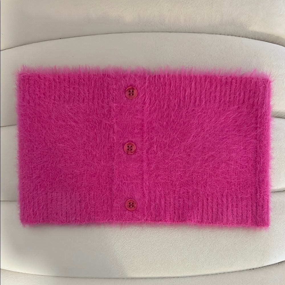 Jacquemus Pink Fuzzy Crop Top